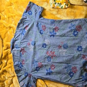 Levis Men's 1 Pocket Short Sleeve Button Up Flowers Print Shirt M